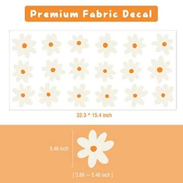 Stylish iinuu Boho Daisy Wall Decals for Home Decor