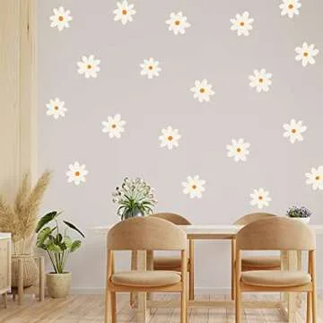 Stylish iinuu Boho Daisy Wall Decals for Home Decor