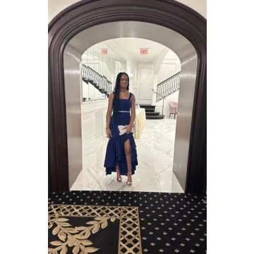 Elegant Ternlm Black and White Prom Dress 2025 for Women