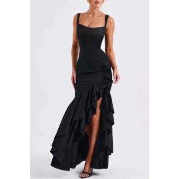 Elegant Ternlm Black and White Prom Dress 2025 for Women