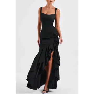 Elegant Ternlm Black and White Prom Dress 2025 for Women