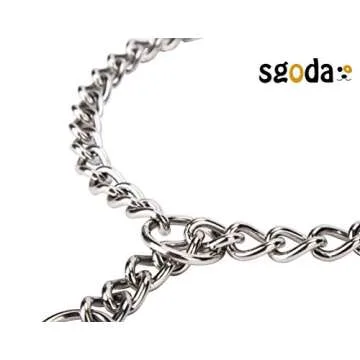 SGODA Chain Dog Training Choke Collar, 20 in, 2.5 mm