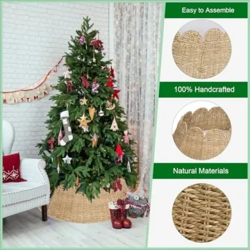 Joyhalo Handcrafted Christmas Tree Collar for 7.5 ft Tree