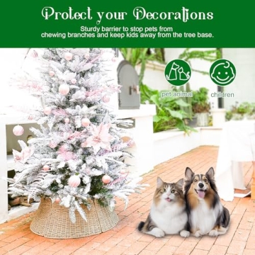 Joyhalo Handcrafted Christmas Tree Collar for 7.5 ft Tree