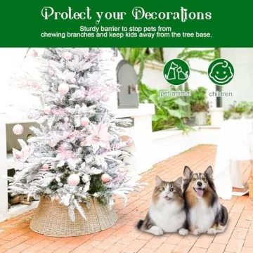 Joyhalo Handcrafted Christmas Tree Collar for 7.5 ft Tree