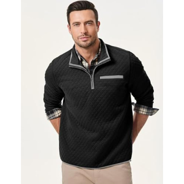 Stylish Dokotoo Men’s Quarter Zip Sweatshirt for Fall