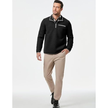 Stylish Dokotoo Men’s Quarter Zip Sweatshirt for Fall