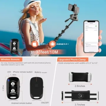 Aureday 67" Phone Tripod for Selfies and Vlogging