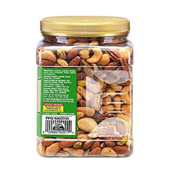 PLANTERS Unsalted Mixed Nuts, Cashews, Almonds, Hazelnuts, Pecans, Pistachios no Shell, Party Snacks...