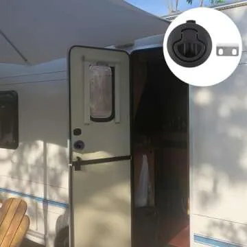 WINOMO Black Locking Flush Pull Slam Latch Hatch Lift for Marine Boat Camper Rv Trailer