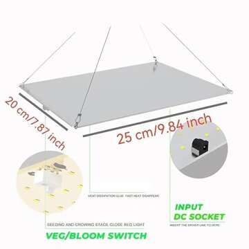 KYUQY LED Grow Light for Indoor Plants full spectrum