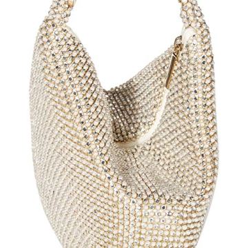 Chic Jessica McClintock Mesh Wristlet Pouch in Pearl