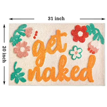 Fun UIOIU Get Naked Bath Mat - Soft, Non-Slip & Cute!