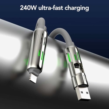 MFish 4-in-1 USB Charging Cable 240W for All Devices
