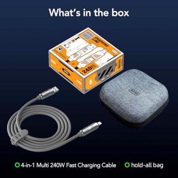 MFish 4-in-1 USB Charging Cable 240W for All Devices