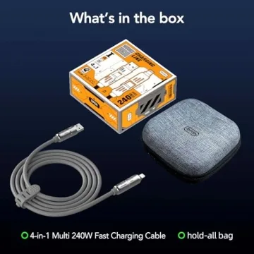 MFish 4-in-1 USB Charging Cable 240W for All Devices