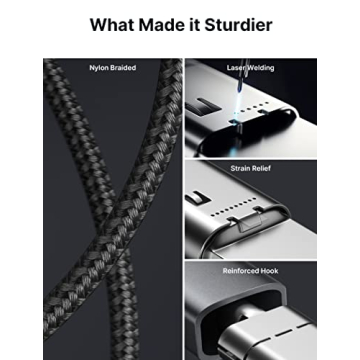 JSAUX 100W USB C to C Cable 2-Pack for iPhone and More