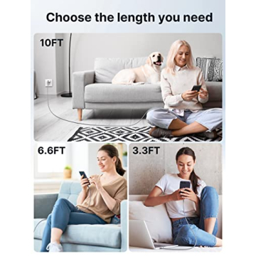 JSAUX 100W USB C to C Cable 2-Pack for iPhone and More