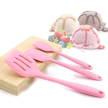 Feleph Pink Silicone Cooking Utensils Set - 6 PCs