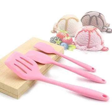 Feleph Pink Silicone Cooking Utensils Set - 6 PCs