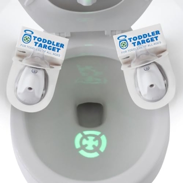 Toddler Target Adjustable Potty Toilet Target with Motion Sensor, Bullseye Illumination, and Nightli...
