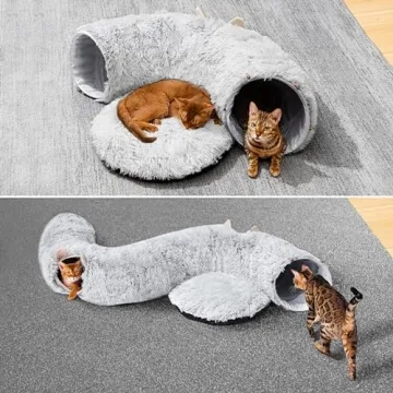 Multifunctional Christmas Tree Cat Tunnel with Bed