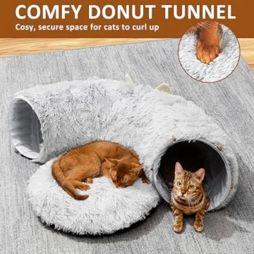 Multifunctional Christmas Tree Cat Tunnel with Bed