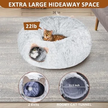 Multifunctional Christmas Tree Cat Tunnel with Bed