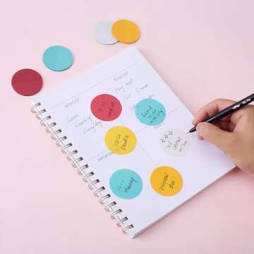 Mr. Pen Transparent Sticky Notes - 200 Candy Color Sheets