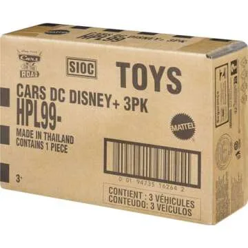 Mattel Disney Pixar Cars Mini Racers 3-Pack of Small Die-Cast Toy Cars & Trucks Inspired by Favorite Characters (Styles May Vary)