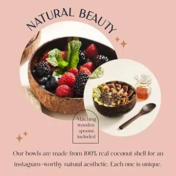 Cocobowlco Coconut Bowls Set for Stylish Dining