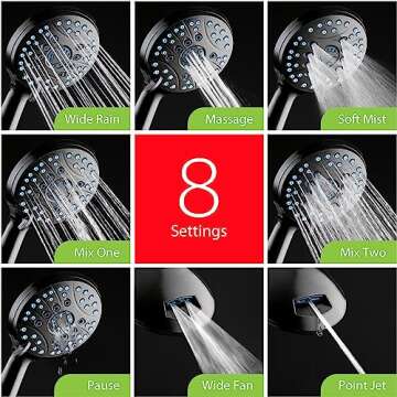 AquaCare High Pressure 8-mode Handheld Shower Head