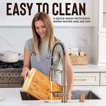 Bamboo Cutting Board with Juice Groove for Kitchen Use