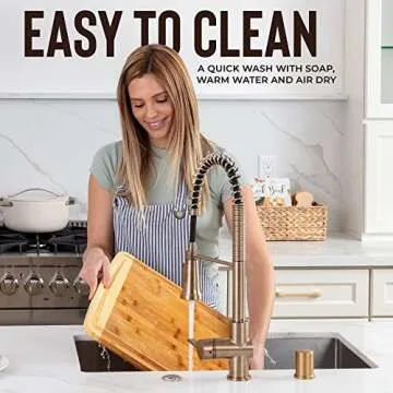 Bamboo Cutting Board with Juice Groove for Kitchen Use