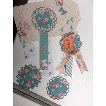 Metal Die Cuts Set Include 4 Different Patterns Round Lace Flower Border Cutting Dies Cut Stencils for Scrapbooking Photo Album Decorative Embossing Paper Dies for Card Making Template (Silver)