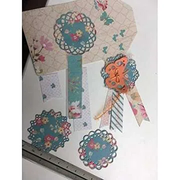 Metal Die Cuts Set Include 4 Different Patterns Round Lace Flower Border Cutting Dies Cut Stencils for Scrapbooking Photo Album Decorative Embossing Paper Dies for Card Making Template (Silver)