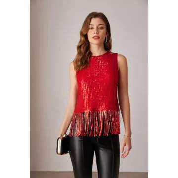Fringe Sparkly Tassel Top for Women – Dazzling Party Wear