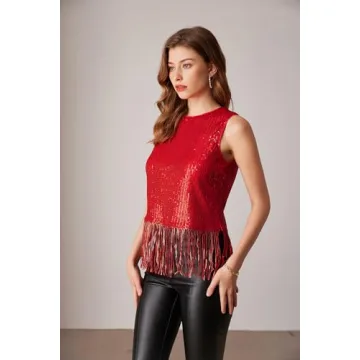 Fringe Sparkly Tassel Top for Women – Dazzling Party Wear