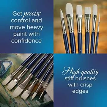 Silver Brush Bristlon Extra Long Filbert Brush, Size 6