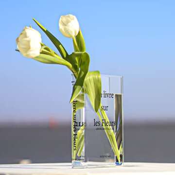 Clear Book Vase - Unique Acrylic Flower Decor