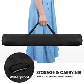 NicQliear Heavy Duty Backdrop Banner Stand 8 x 8ft - Adjustable Telescopic Back Drop Stand - Step and Repeat Display Photography Background Stand for Parties, Wedding, Photo Booth, Trade Show