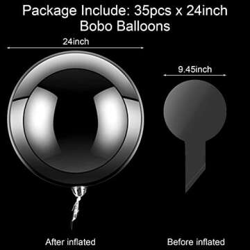 16 Pcs 36inch Large Bobo Balloons Clear Bobo Balloon Bubble Balloons, Large Transparent Bobo Balloon for DIY LED Light Up Balloons Wedding Birthday Party Christmas Decoration (36 Inch)