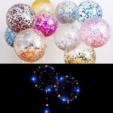 16 Pcs 36inch Large Bobo Balloons Clear Bobo Balloon Bubble Balloons, Large Transparent Bobo Balloon for DIY LED Light Up Balloons Wedding Birthday Party Christmas Decoration (36 Inch)