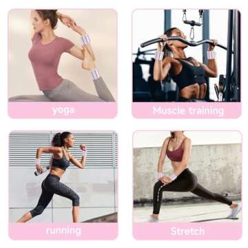 Wrist and Ankle Weights for Women at Home, Wearable Set of 2(1Lbs Each) Weighted Bracelet for Men, Adjustable Arm & Leg Weights for Workout, Walking, Exercise, Gym, Running