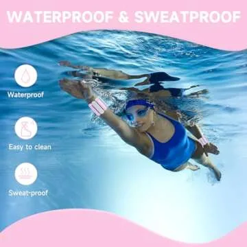 Wrist and Ankle Weights for Women at Home, Wearable Set of 2(1Lbs Each) Weighted Bracelet for Men, Adjustable Arm & Leg Weights for Workout, Walking, Exercise, Gym, Running