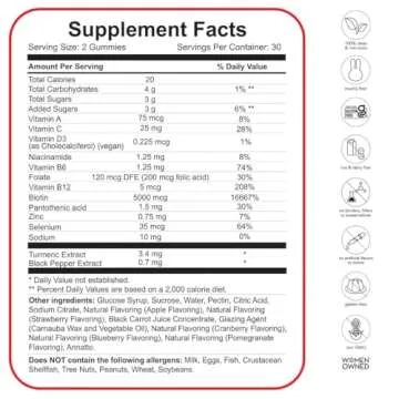 HAIRtamin Vegan Gummy Stars Hair Vitamins | Non-GMO | All Natural Biotin Hair Vitamin Gummies to Maintain Healthy Hair Skin & Nails | Multivitamin Supplement