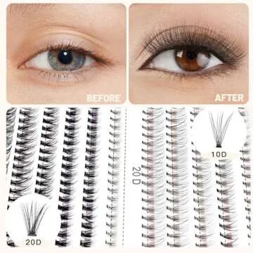 Bodermincer 240pcs C Curl Cluster Eyelashes for All Occasions