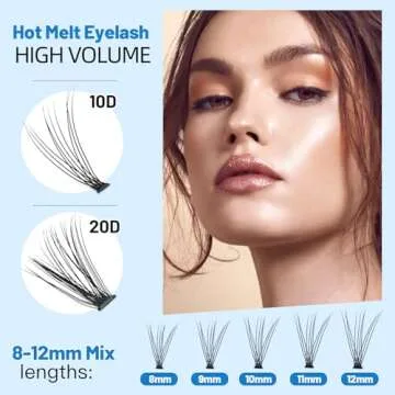 Bodermincer 240pcs C Curl Cluster Eyelashes for All Occasions