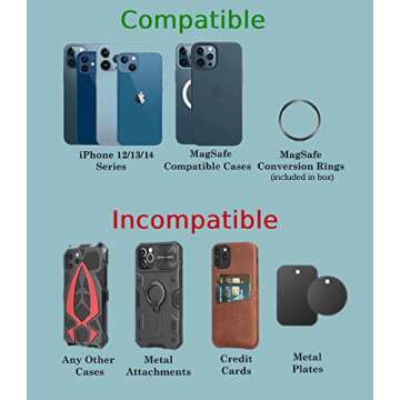 Magnetic Phone Holder for Stroller, Stationary Bike (Compatible with Peloton), Shopping Cart. Compatible with MagSafe. Stable & Secure.