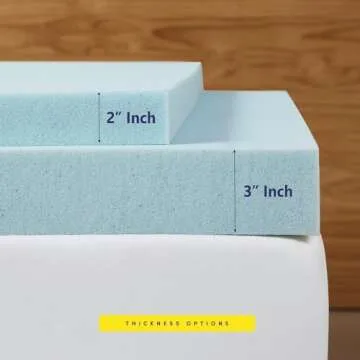 Comfortable Twin Gel Infused Memory Foam Mattress Topper